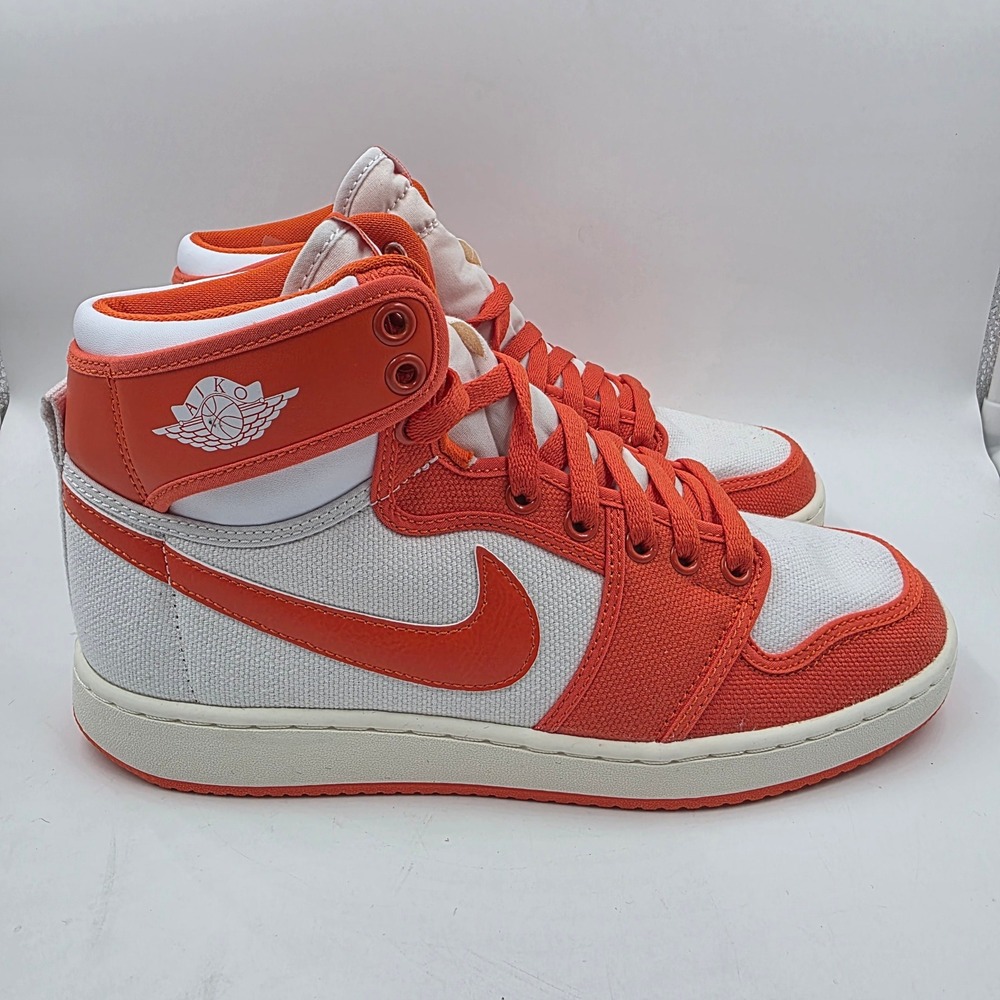 Nike Air Jordan 1 AJKO Rush Orange White Canvas Shoes DO5047-801 Mens 8